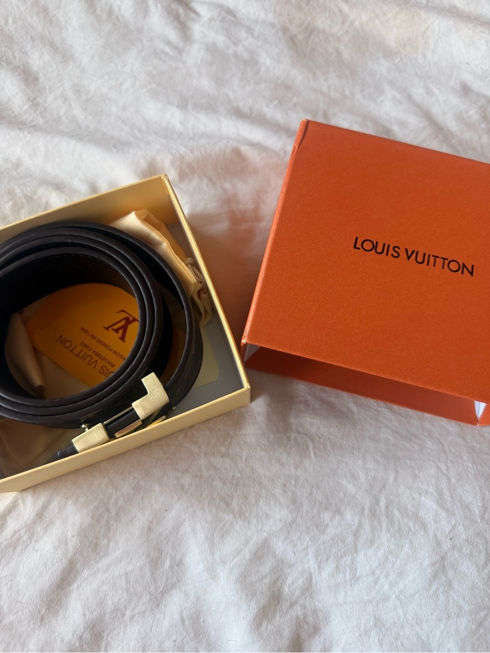 Louis Vuitton Brown Monogram LV Initiales Belt - Picture 5 of 5